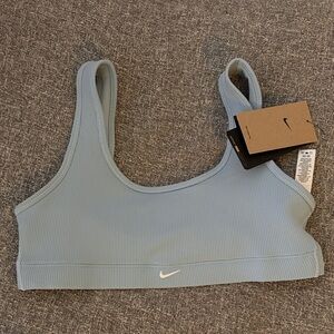 Nike Women's Sky Blue Ribbed Sports Bra